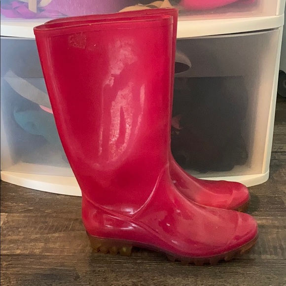 coach rain boots size 9